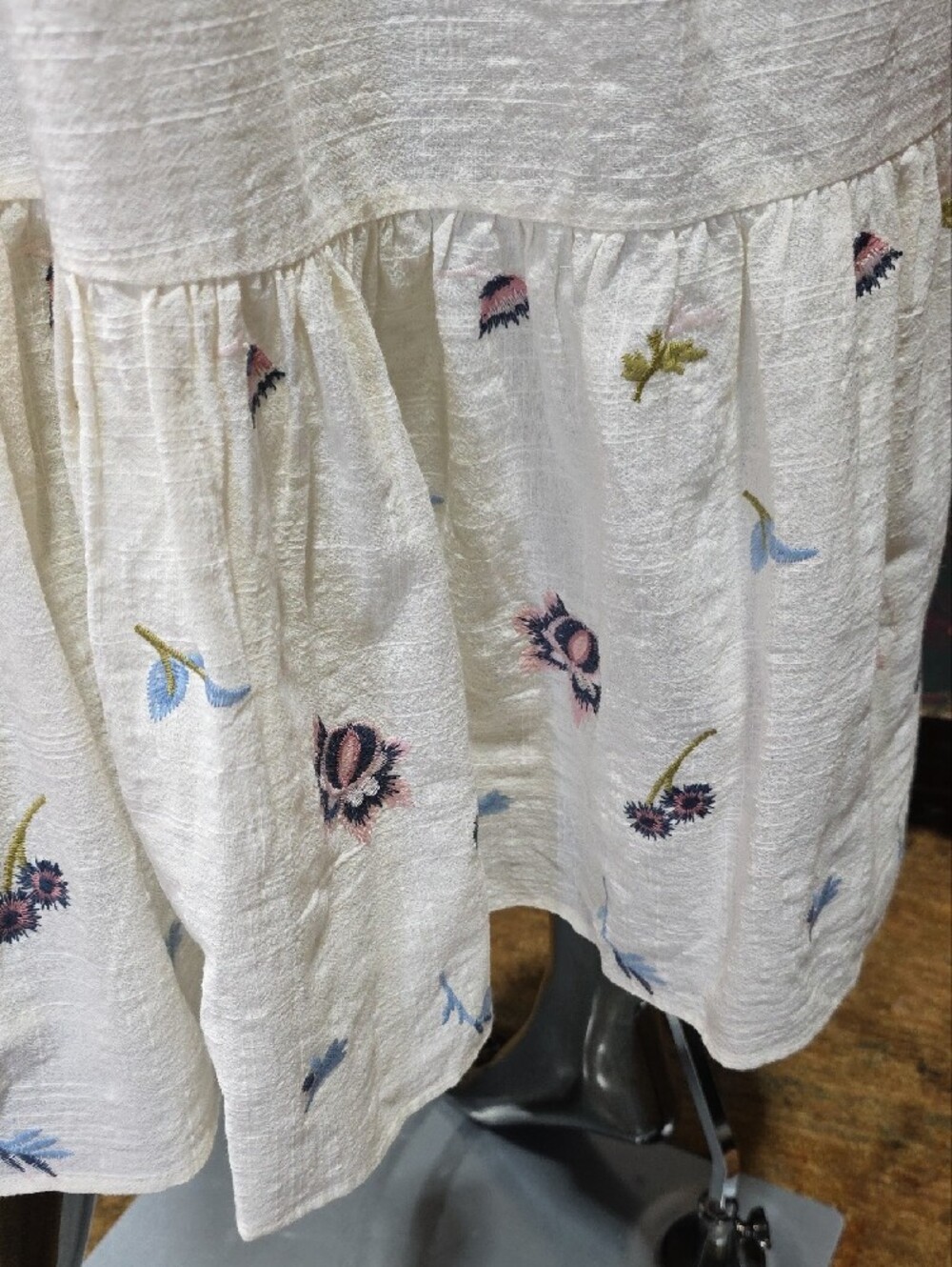 Reba White On/ Off-Shoulder Embroidered Maxi Dress - Picture 12 of 12